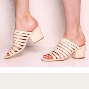INTENTIONALLY BLANK Cream Strappy Sandals